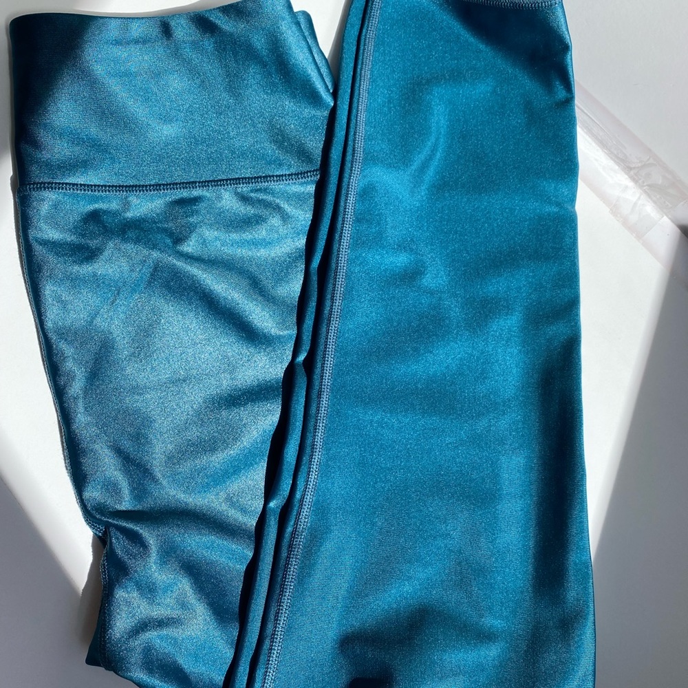 Target Shiny Blue Workout Leggings